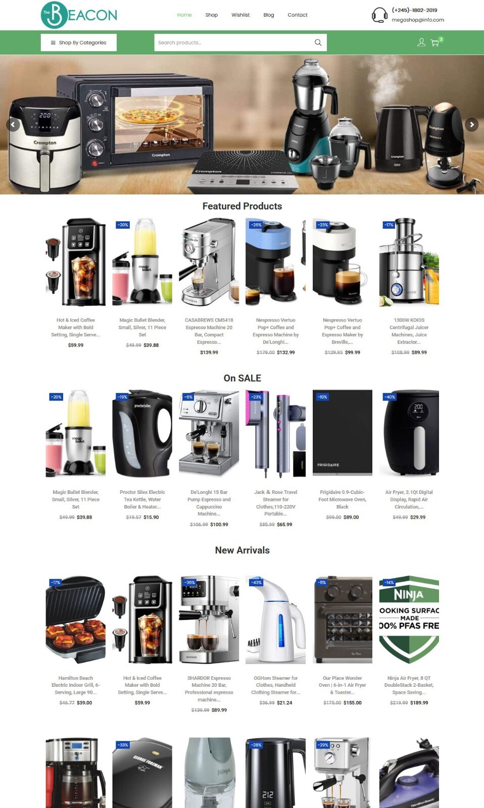 Kitchen Appliances Store – Affiliate / Drop Shipping Website + eCommerce
