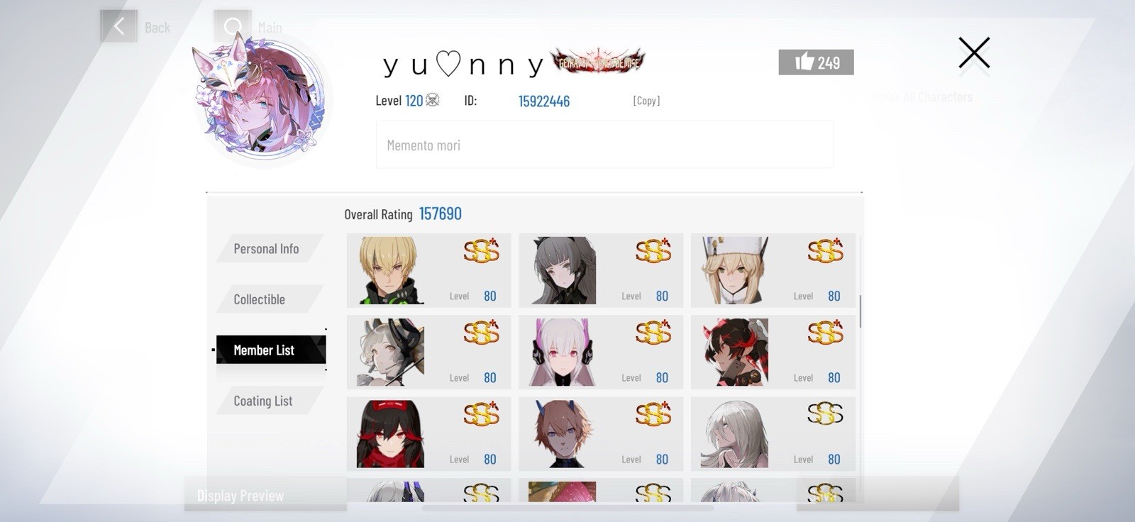 PUNISHING GRAY RAVEN GL | Premium Account Dolphin | End Game | Rank 120+ Meta