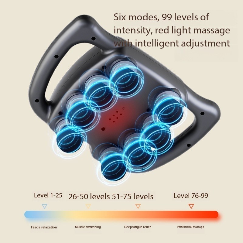 16-Head Fascia Gun Multi-Head Massager Multi-Function Relaxation Gun Fascia Gun