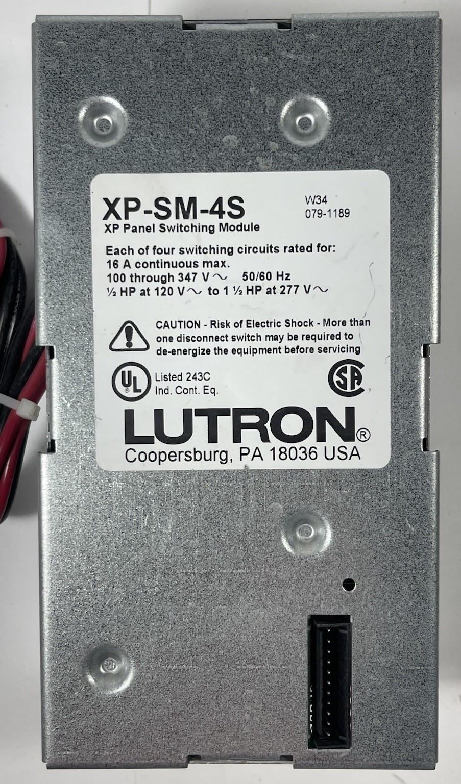 Lutron XP-SM-4S Panel Switching Module Softswitch