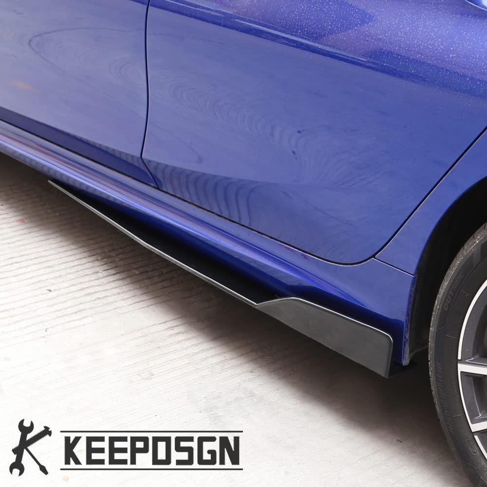 Universal 29.3″ Black Side Skirt Rocker Splitter Canard Diffuser Winglet