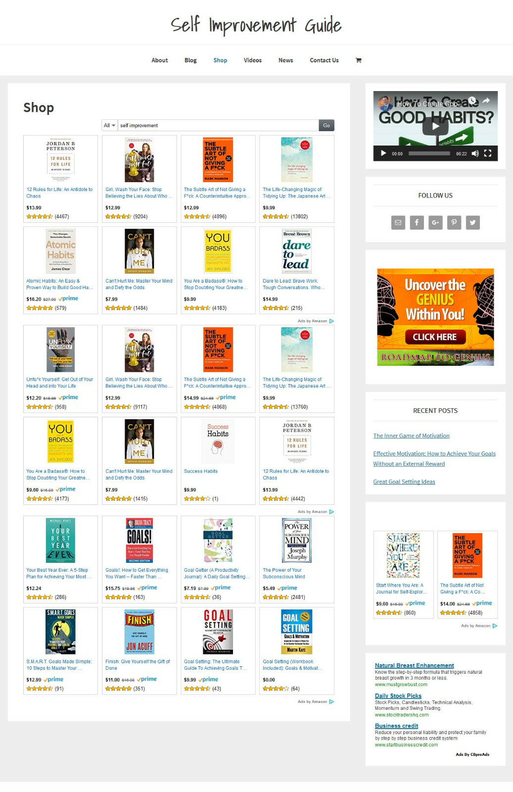 * SELF IMPROVEMENT * blog store premade website business for sale AUTO CONTENT!