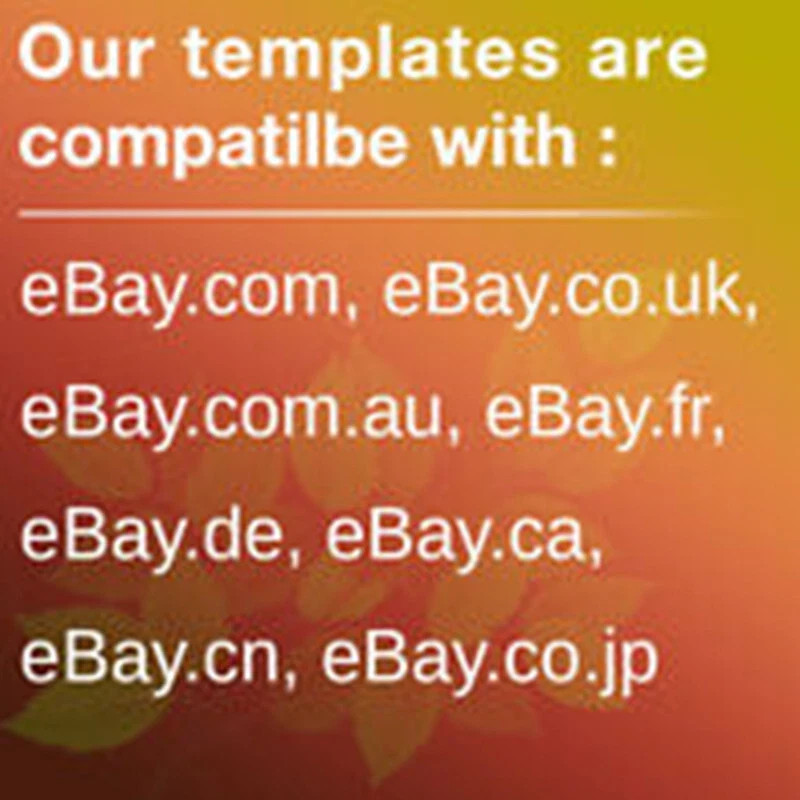 Mobile Responsive eBay Listing Template Auction Gallery Html for Fashion