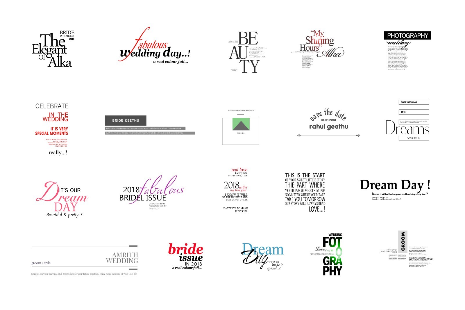 Wedding Text Templates Kit 200+ eps, jpg Editable Text For All Your Projects