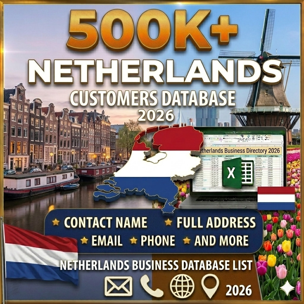 500K NETHERLANDS Customers Email database B2C Contacts leads | Excel file 2026