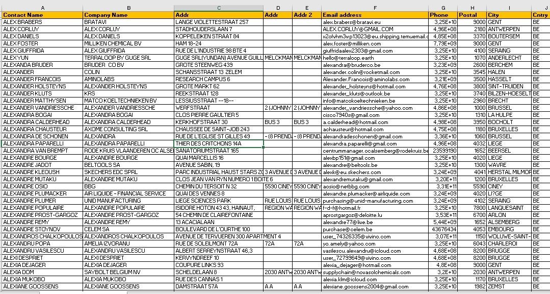 200K BELGIUM Business Email Database B2B contact leads (Digital Download) 2026