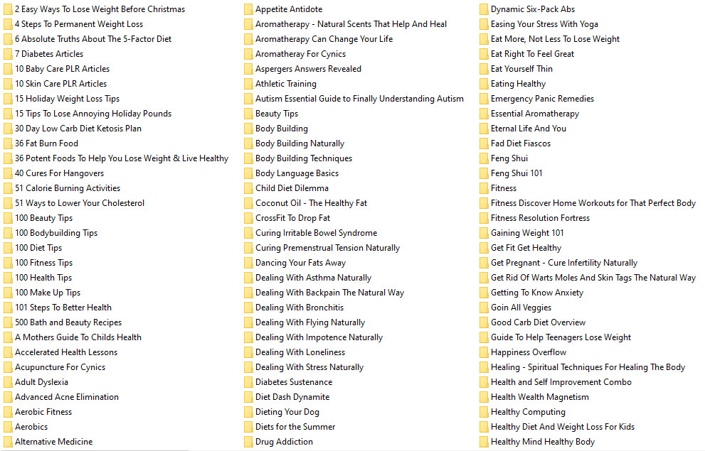 450 e-books & articles about fitness, health and beauty with license