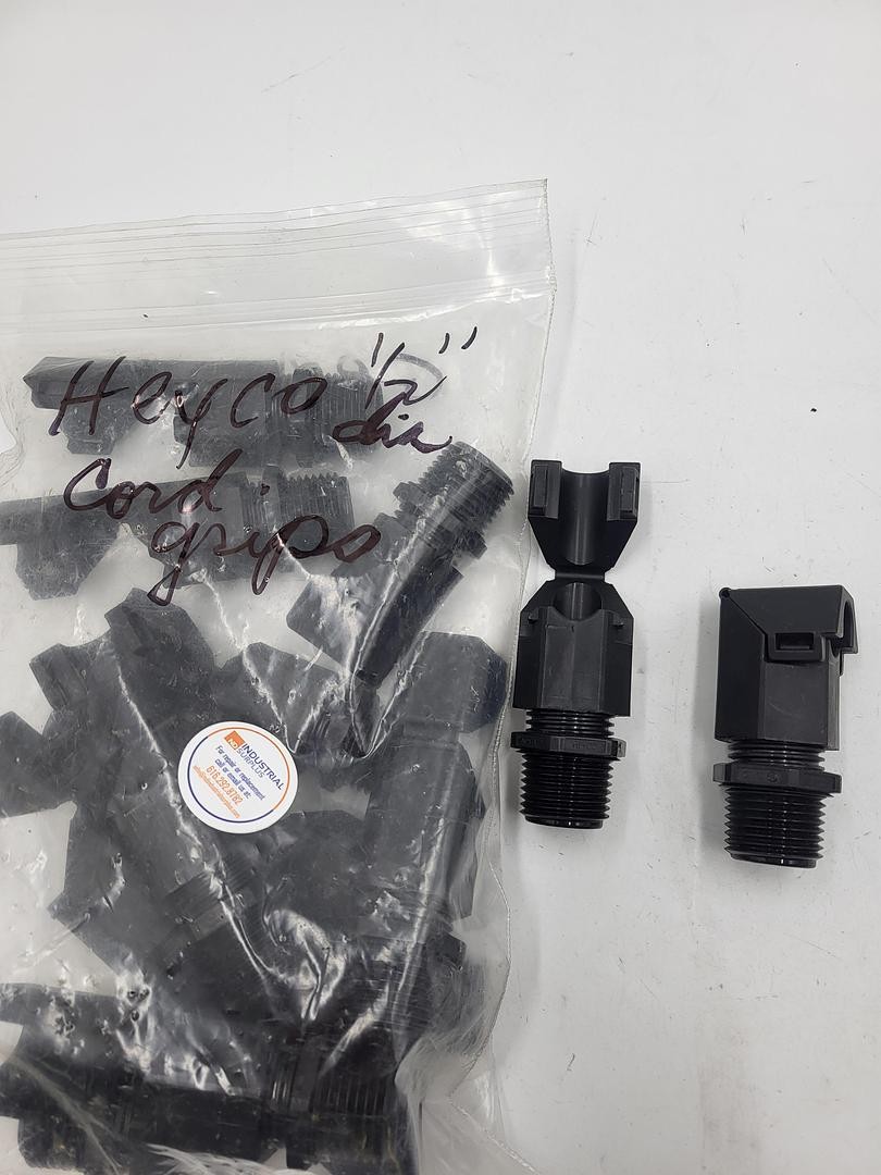Heyco plastic cord grip 1/2″ NPT .52″ diameter
