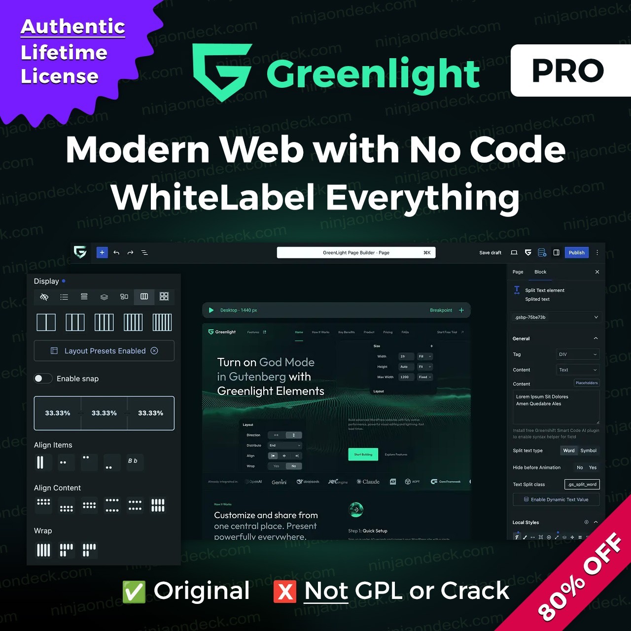 🥷 Greenlight Pro Official License ‒ Lifetime / 1-Year
