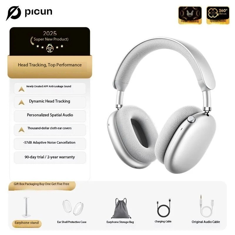 Pincun F8Pro Over-Ear Wireless Bluetooth Headphones, Suitable for Apple