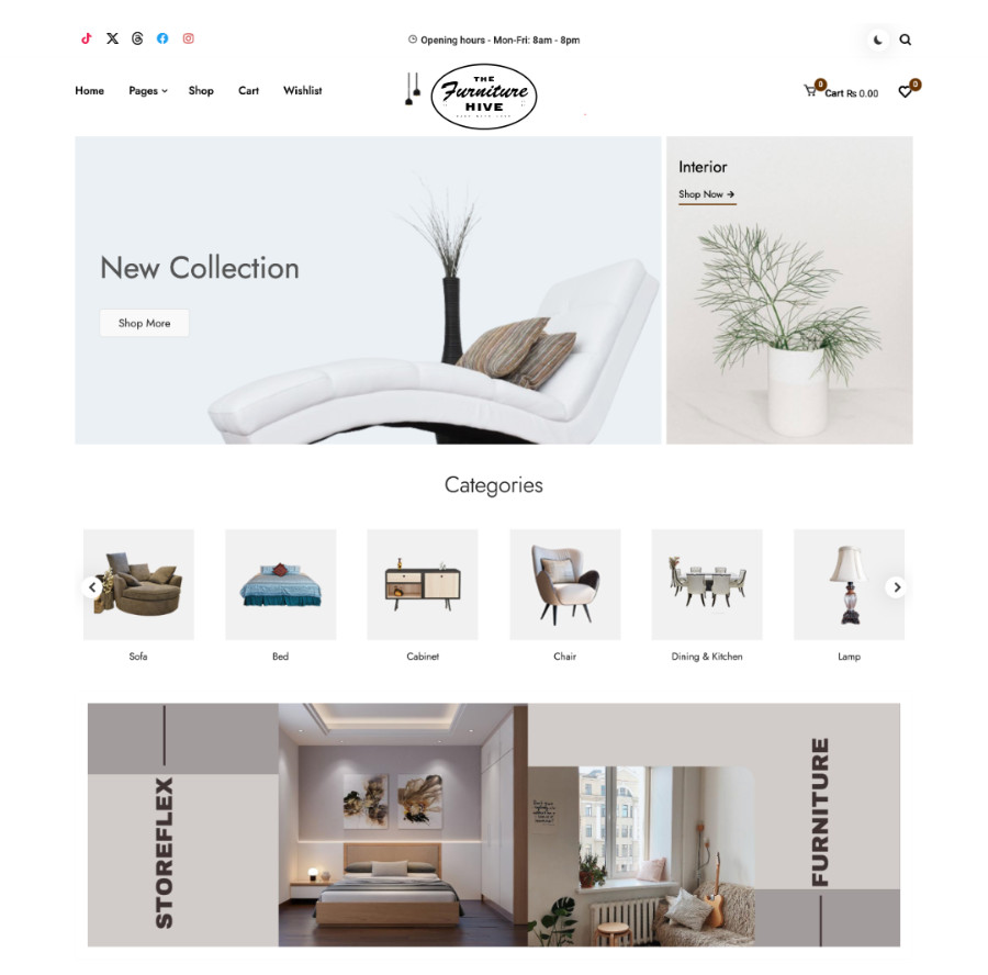 🥇 The Furniture Hive Established Turnkey Website Template For Sale