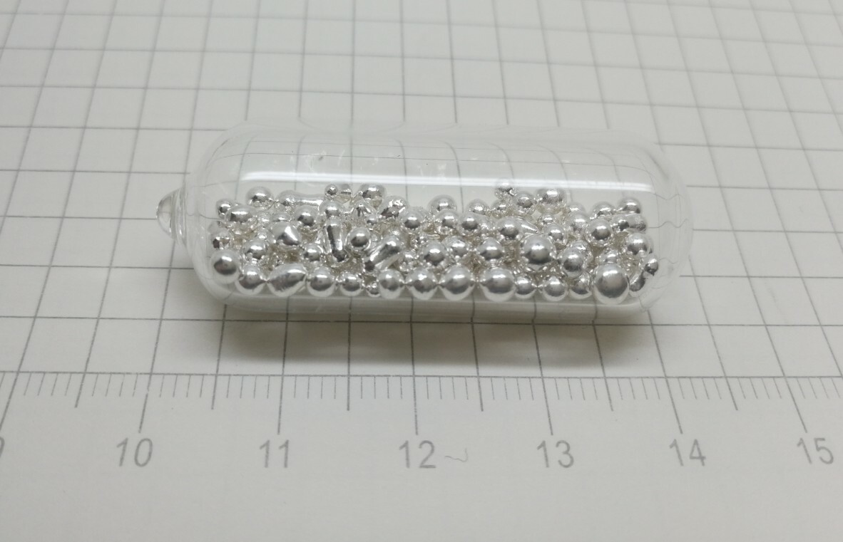 Silver particles Metal 4N Ag≥99.99% pure 10g with argon glass bottle