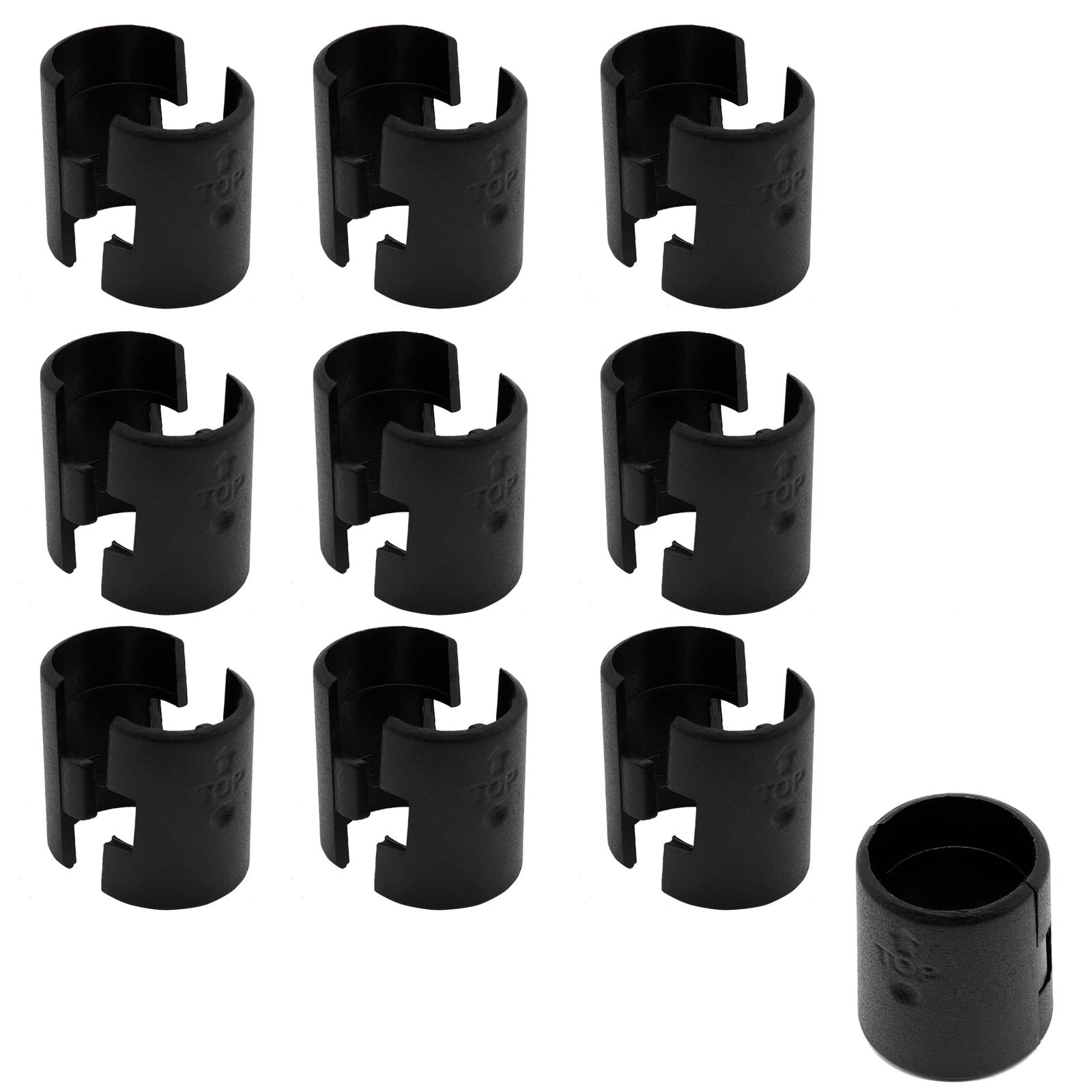20 Pcs Black Wire Shelving Shelf Lock Clips, 38mm/1-1/2 Inch Inner Dia Wire S…