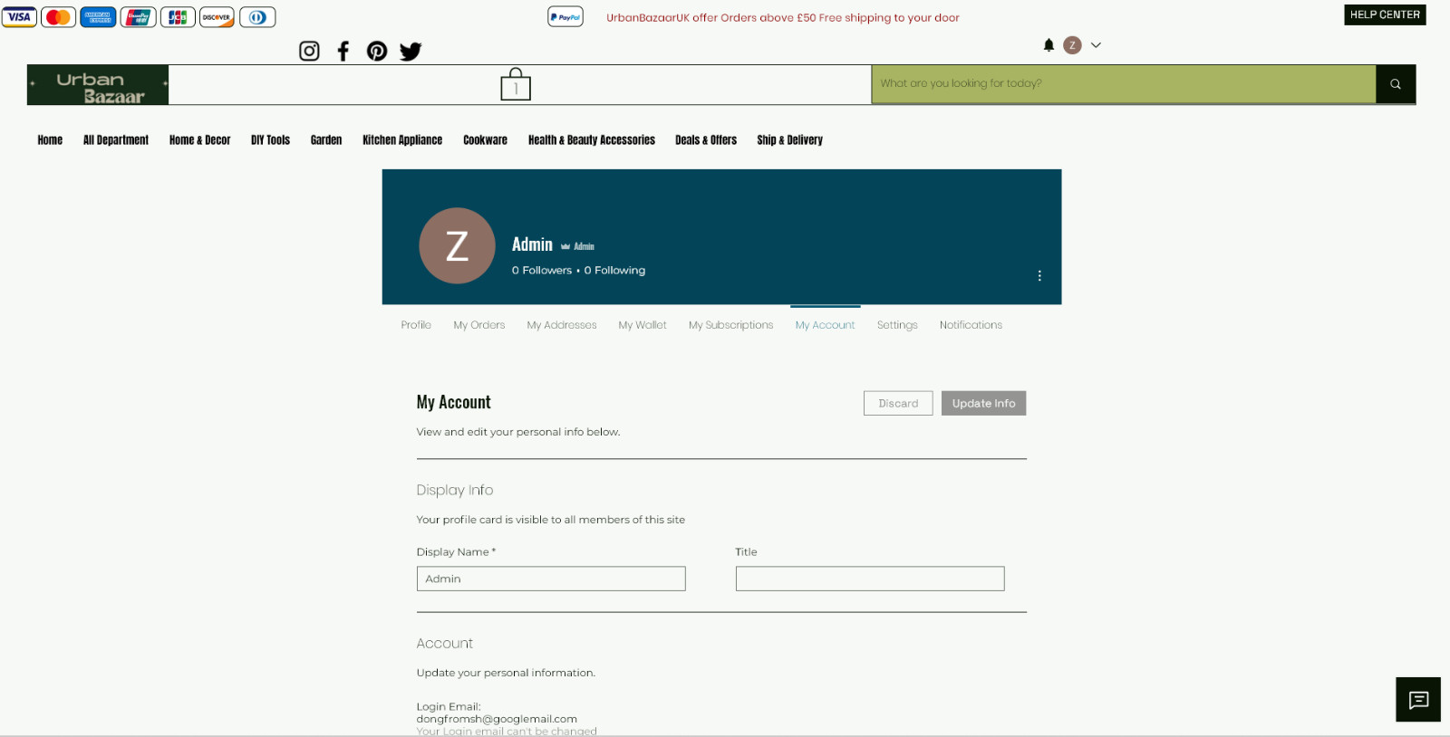 Wix dropshipping e-commerce website with payment member login function ready