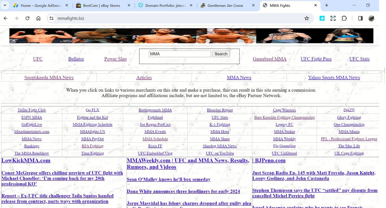 MMAfights.Biz BUSINESS DOMAIN FOR MIXED MARTIAL ARTS NEWS, MOVIES, TV & SPORTS