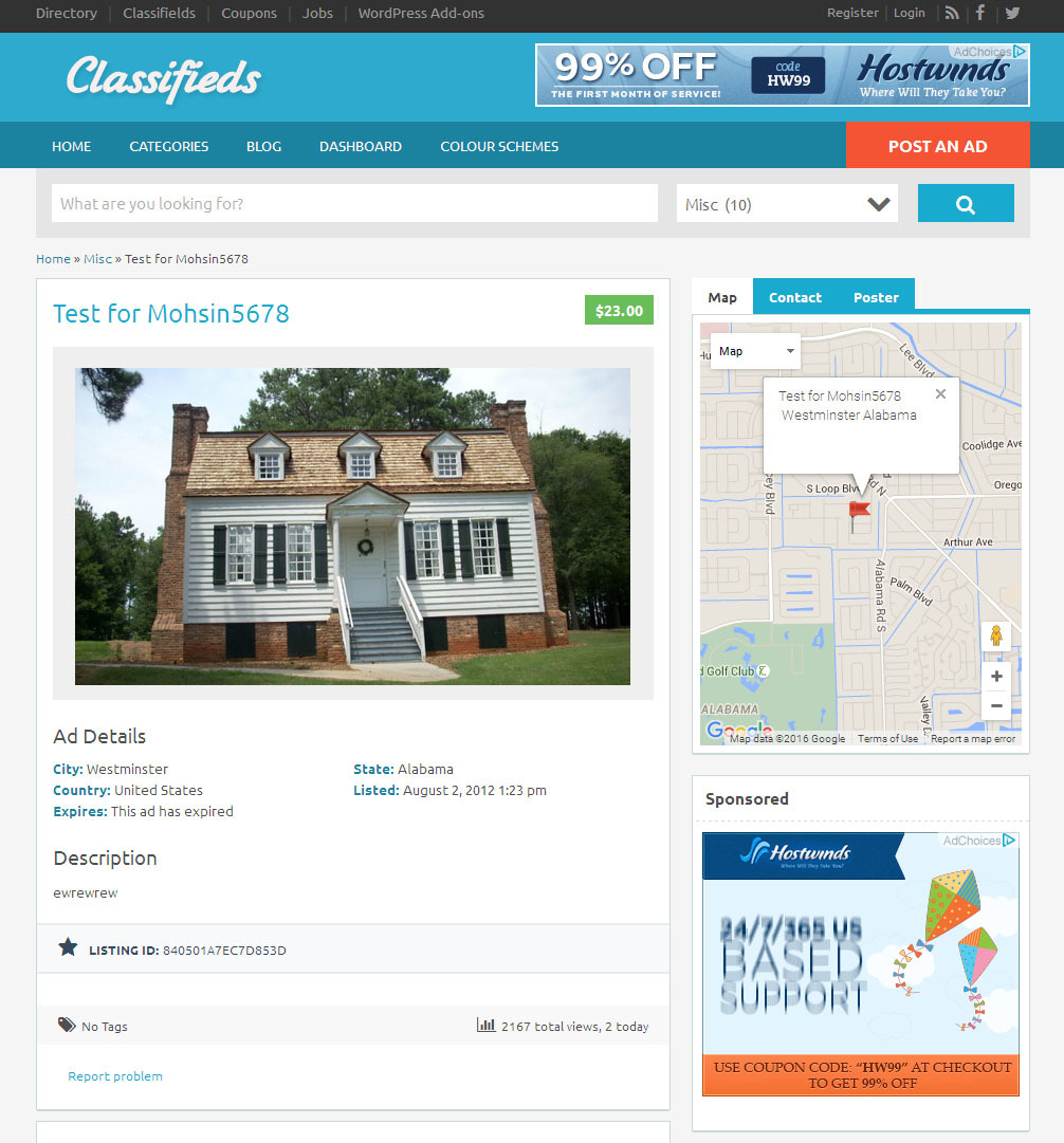 Classified Ads Website – Mobile Friendly