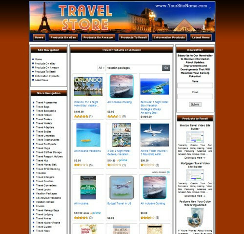 Amazon Store Travel Website for Sale. AdSense, Youtube, Automated RSS News