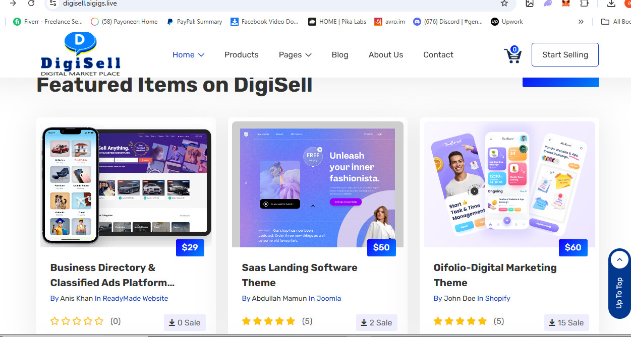 Prefessional Digital Product selling Laravel readymade website/ Marketplace