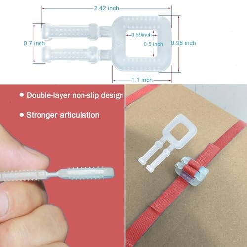 Plastic Packaging Strapping Kit 1/2″ x 500′ Polypropylene Strap with 100 Buckles