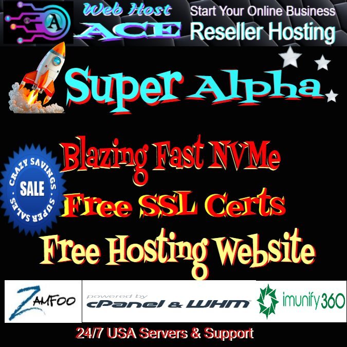 Super Alpha Reseller Hosting Free SSL-Cloudlinex SSD & USA Server SSL Websites