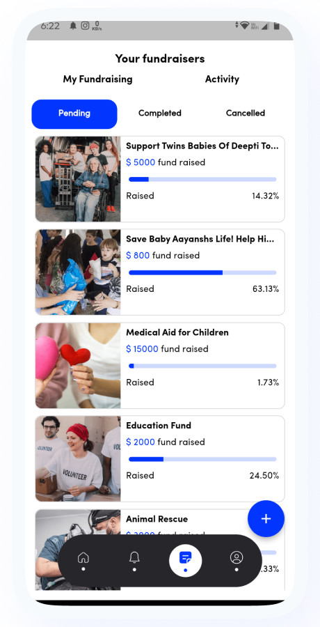 GiveFund Flutter Fundraising App | Donation, Crowdfunding Platform + Admin Panel