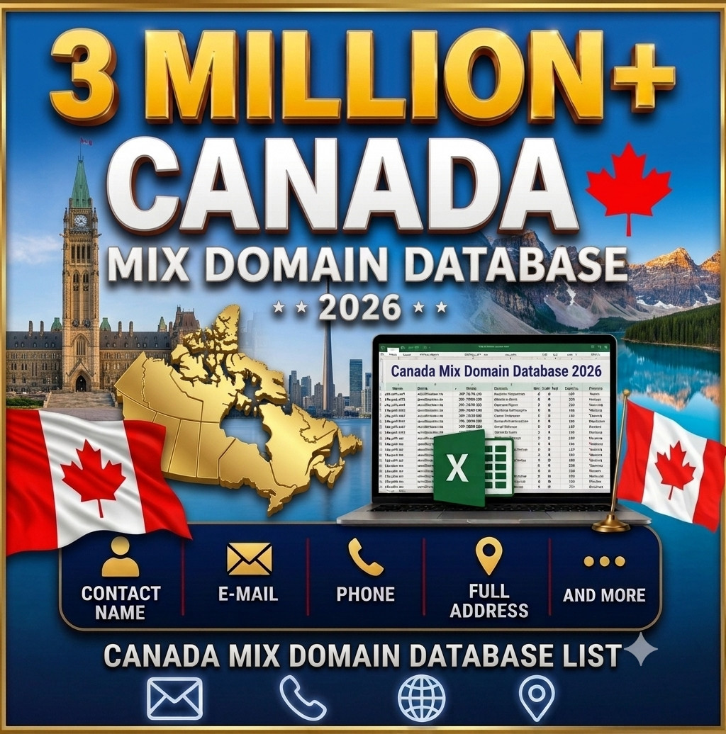 3 Million CANADA Email Database list 2026 | Contact Leads (Digital Download)