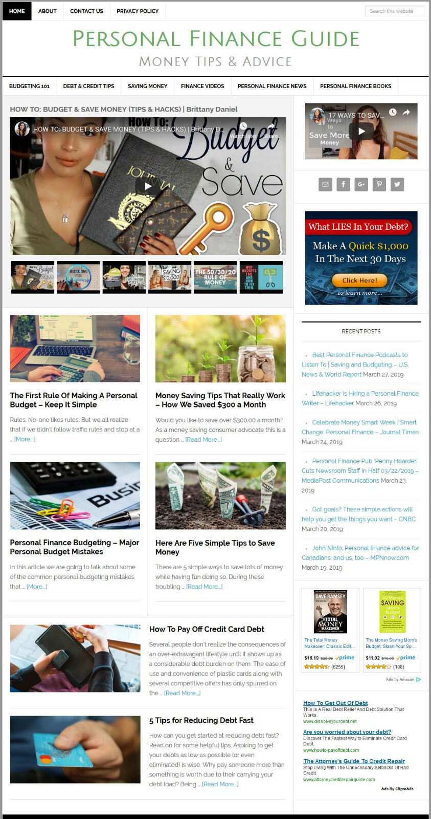 * PERSONAL FINANCE * turnkey affiliate website business for sale w/ AUTO CONTENT