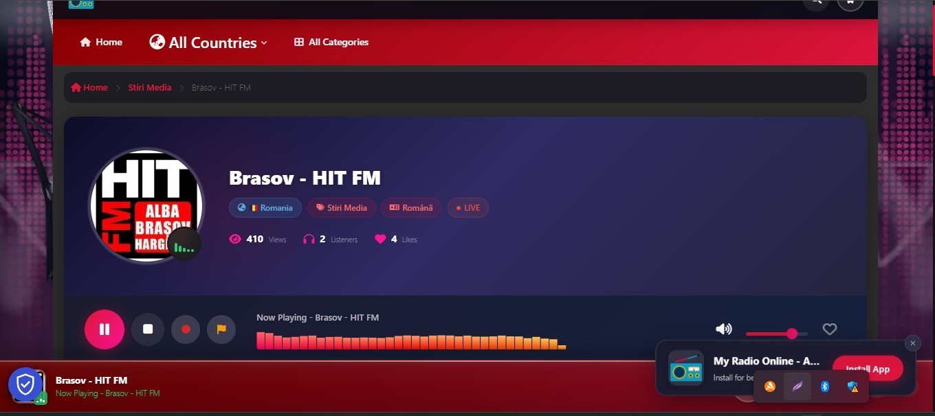 Radio Station WordPress Website with 1 free month streaming hosting included