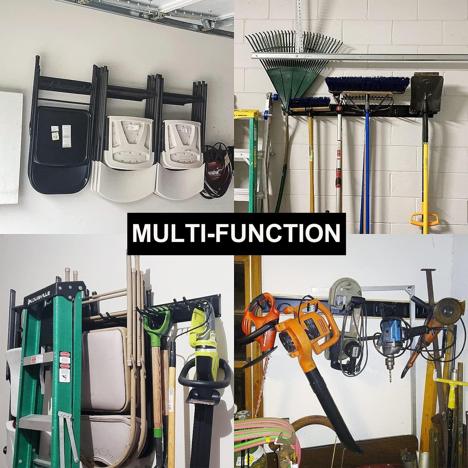 Wallmaster Garage Storage Organization Wall Mount, Garden Tool Rack… Fast Ship