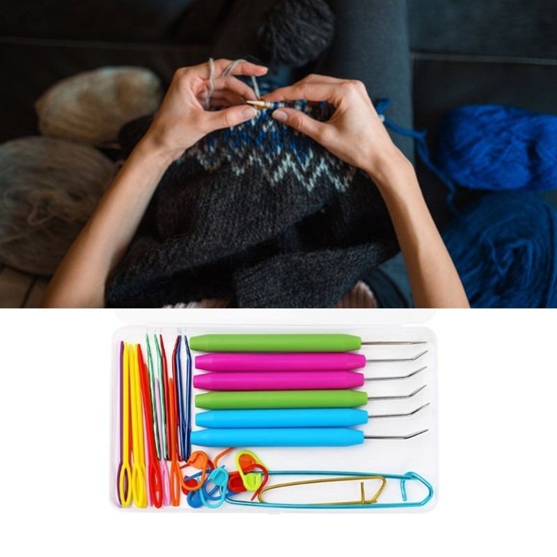 2 Set Knitting Stitching Holder Stitching Markers Knitting Tool Set for Craft