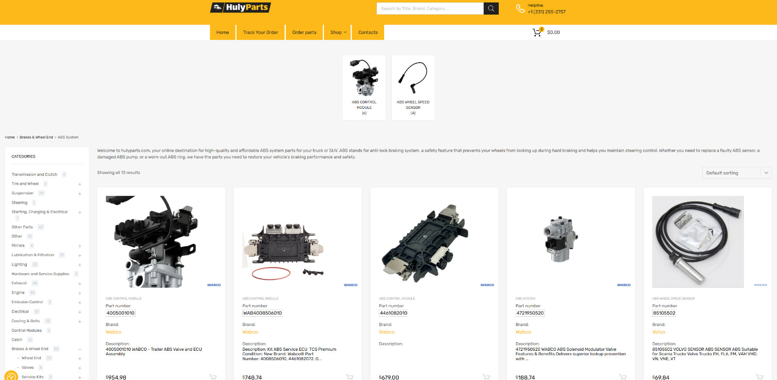 HulyParts.com -Semi-Truck Parts ECommerce Website + Inventory (optional) $99K RV