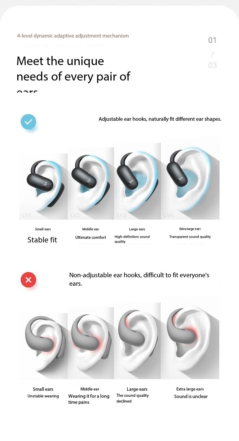 Soundcore Anker Leap Line Air Clip-On Wireless Bluetooth Translator Earphones