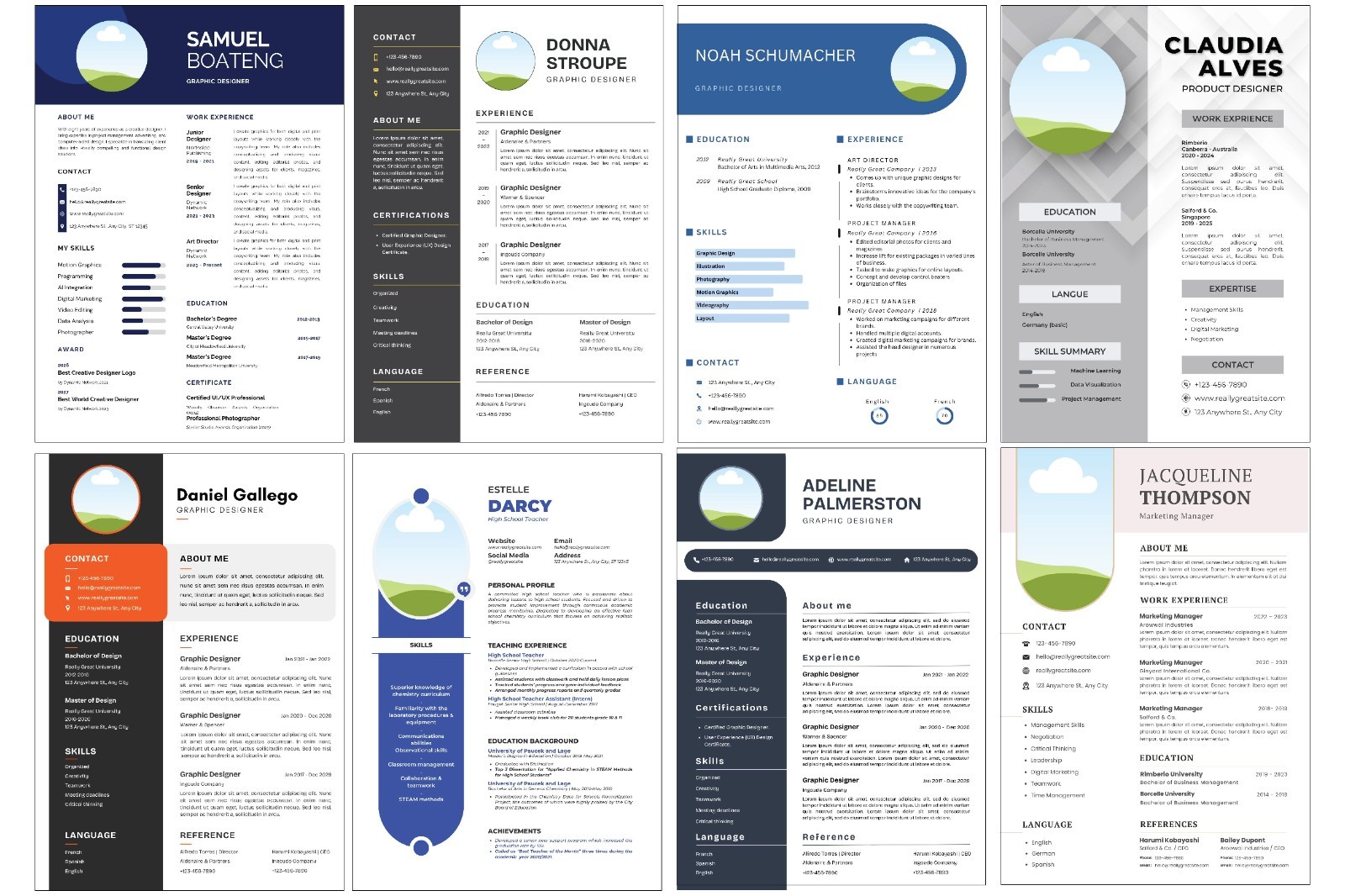 15 Professional & Modern Re Editable CV Templates | Canva Template
