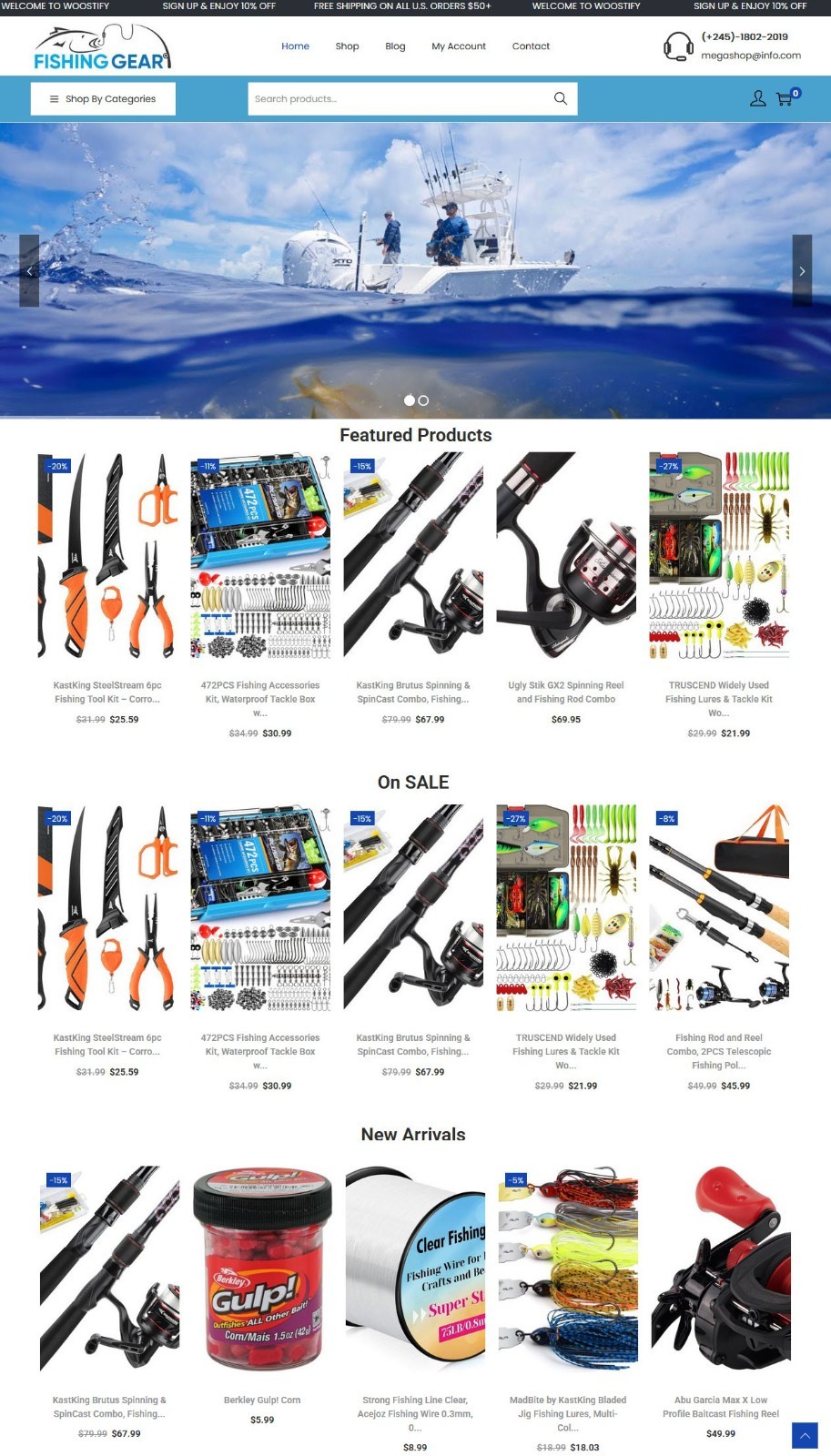 Fishing Tackle Store – Affiliate / Drop Shipping Website + eCommerce