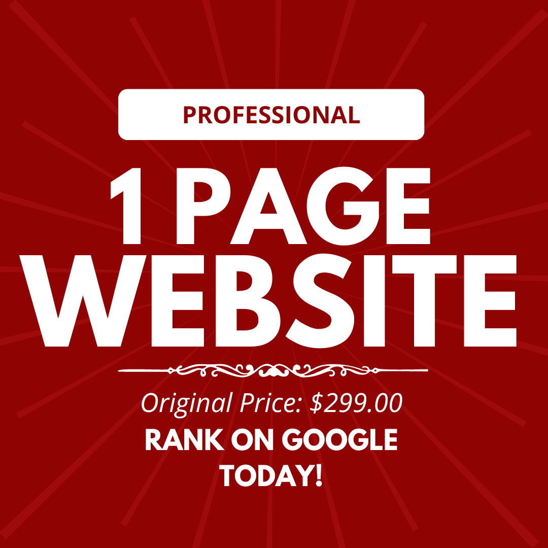 1 PAGE PROFESSIONAL WEBSITE DESIGN PERSONAL / BUSINESS
