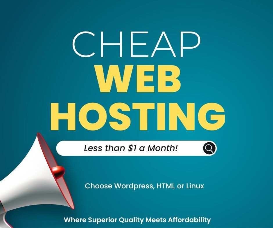 Webhosting less than $1.00 – CHEAP Web Hosting – WordPress, HTML or Linux