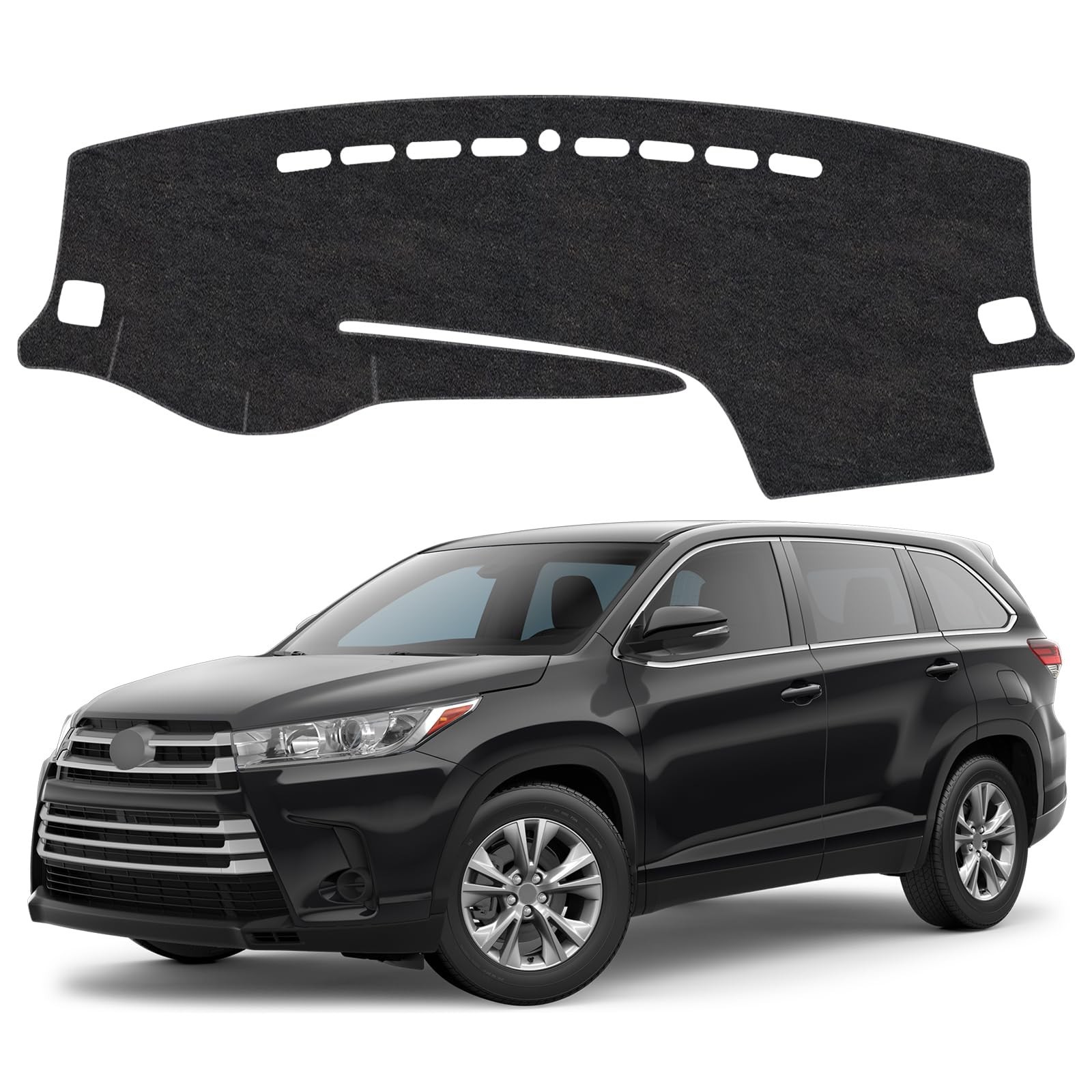 Dash Cover Mat Compatible with Toyota Highlander 2014-2019 Non-Slip Dashboard…