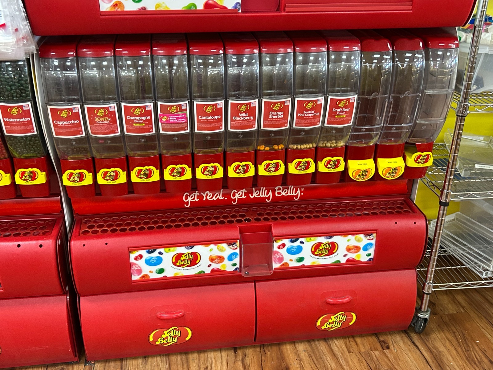 Large Jelly Belly Candy Bean Dispenser Display Rack Store Fixture Retail Display
