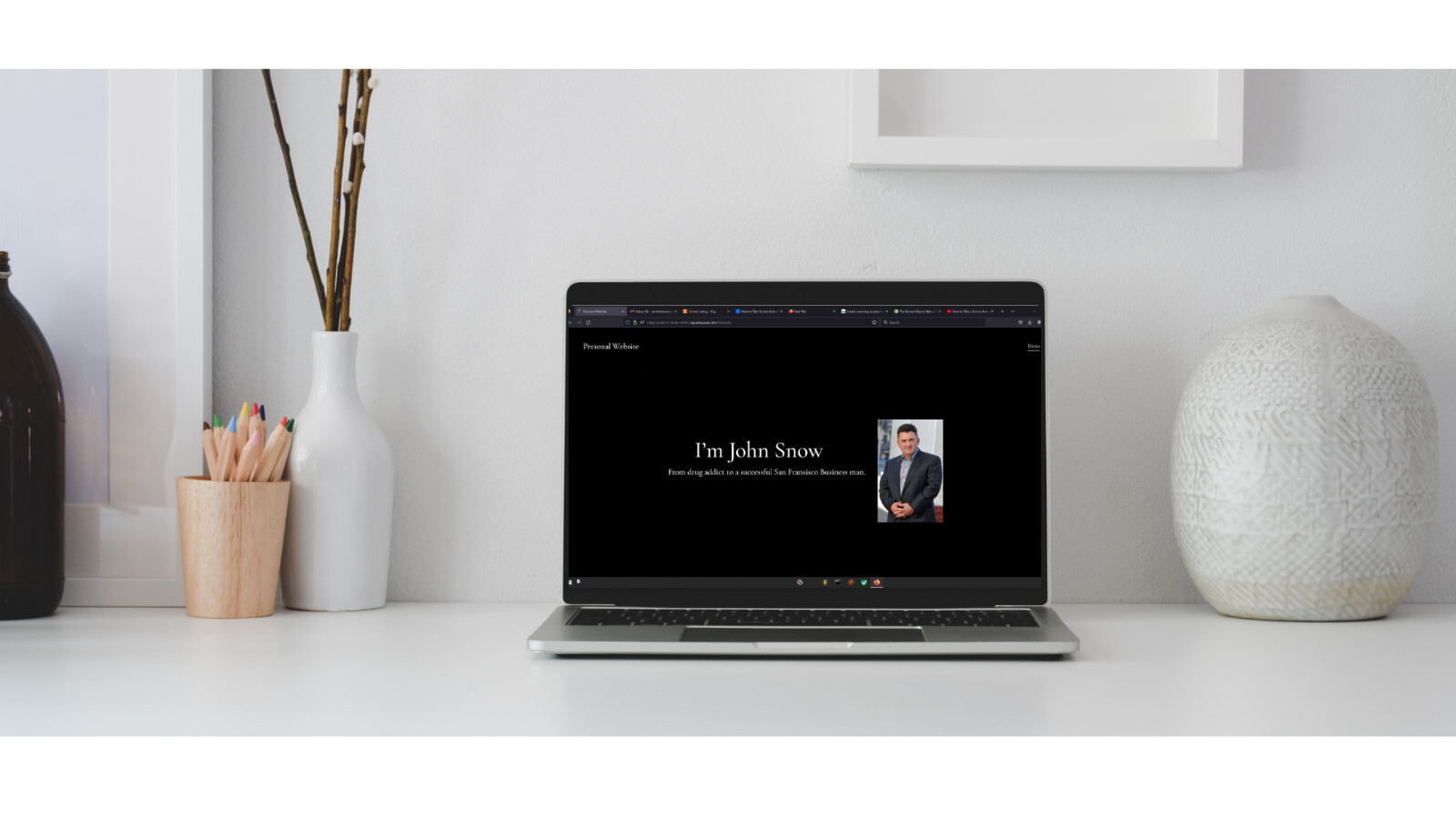 Squarespace website Template, Personal Website Template, Personal Bio Website.
