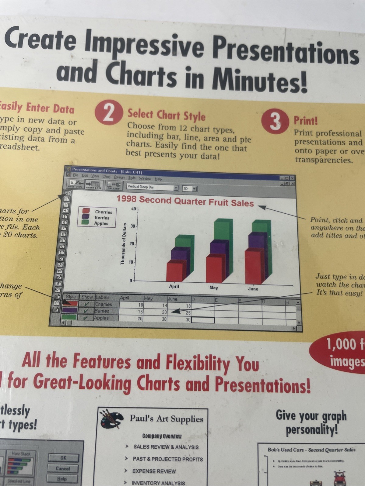 Presentations Charts Professional Tools For Small Business PC CD ROM New Sealed