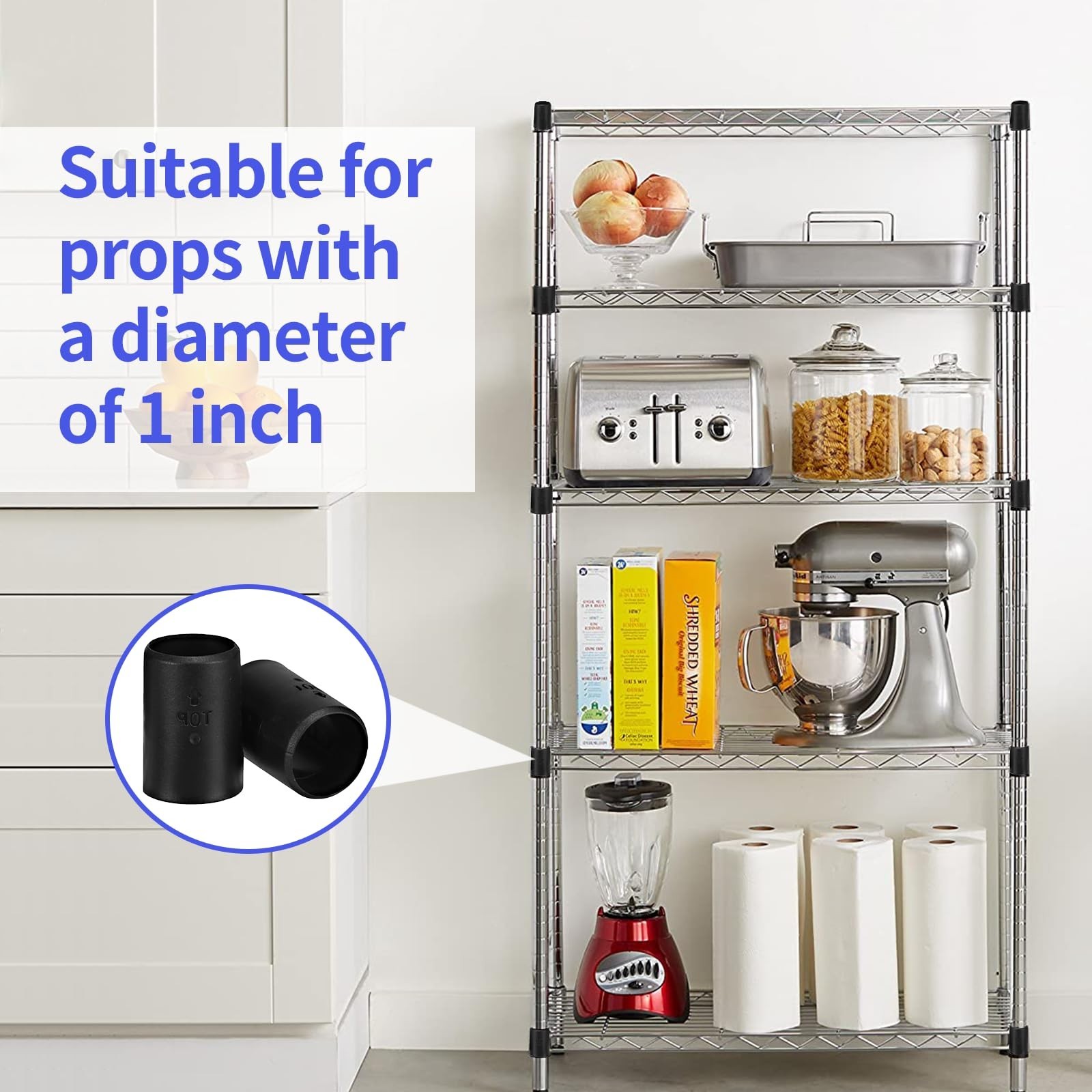 30 Pack Black Wire Shelf Clips 1 inch Wire Shelf Clips, Plastic Shelving Clip…