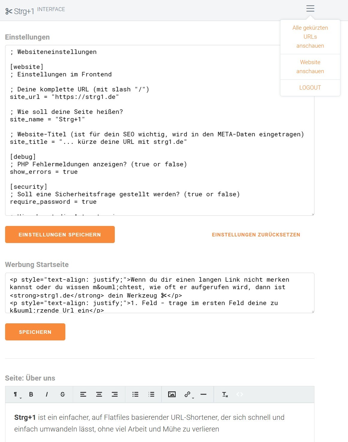 URL Shortener PHP Script (FlatFile CMS without database)