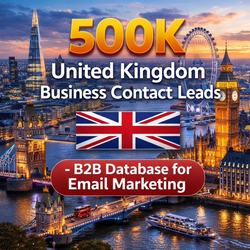 500K UK Business contact Database | B2B email list | CSV/Excel Digital Download