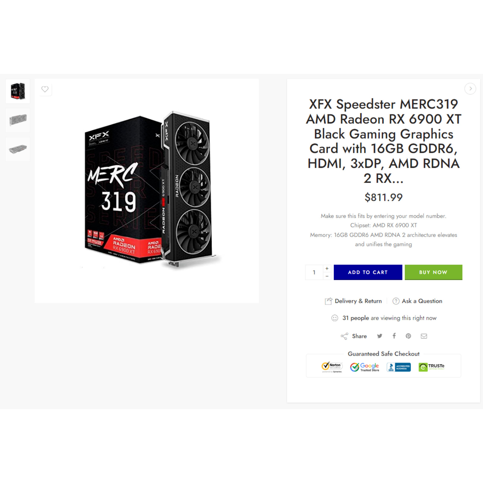 Computer Graphic Cards Store Website with Amazon Affiliate / Dropship