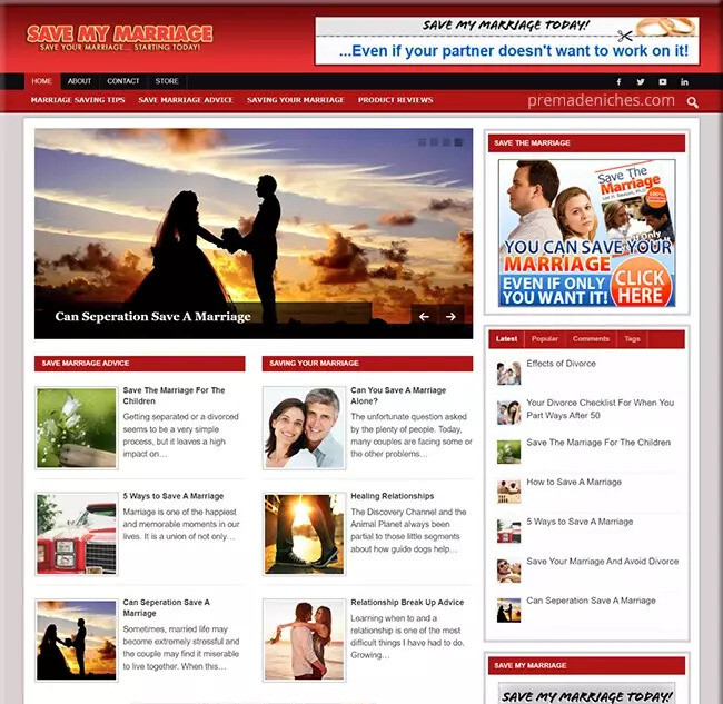 Premade Save Marriage Blog | Authority | Expert Tips & Advice | Customizable