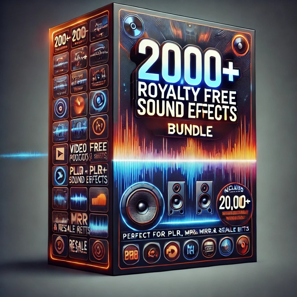 20,000+ Royalty Free Pro Grade Sound Effects! Video Edit YouTube TikTok 20gb