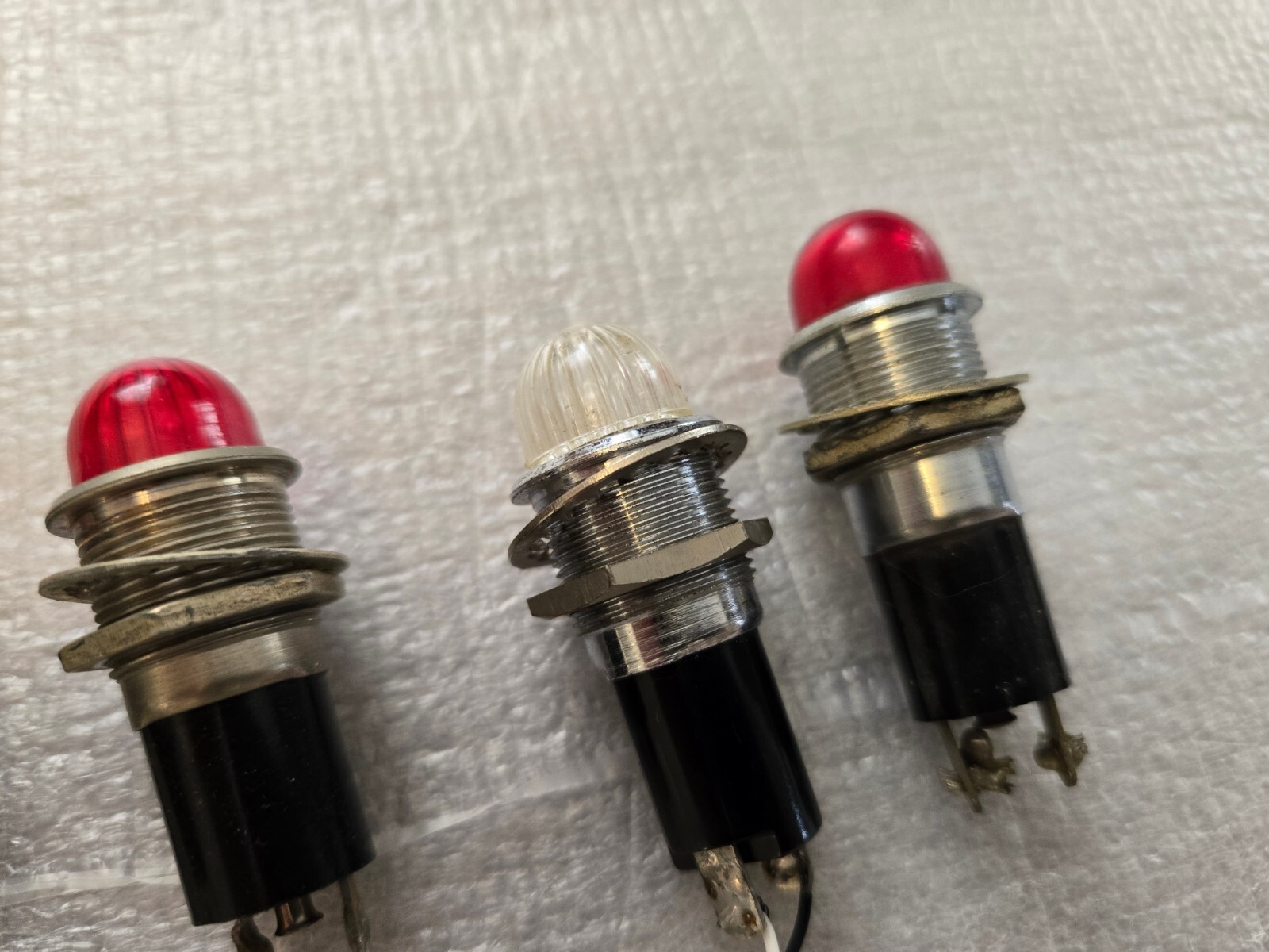 Lot 5x Dialco 75w-125v Vintage Machine Operation Light Red and White