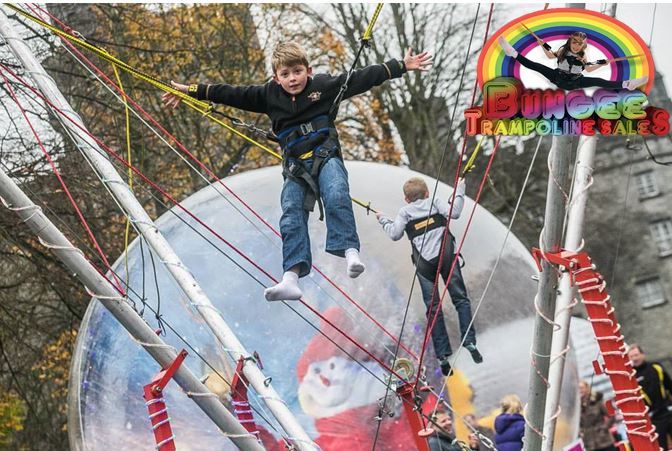 NEW FOR 2024 OUR DELUXE FULLY GALVANIZED 4 BED TRAILER MOUNTED BUNGEE TRAMPOLINE