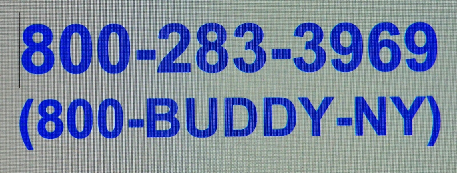 800 Toll-Free Phone Number Transfer Great Marketing Tool 800-BUDDY-NY (283-3969)