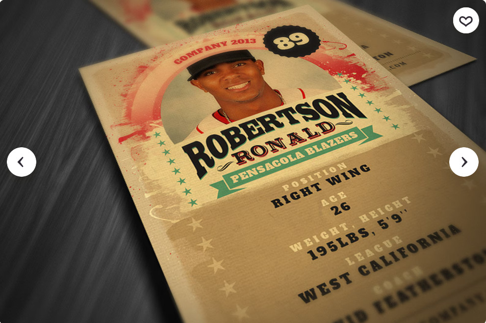 Retro Trading Card Template